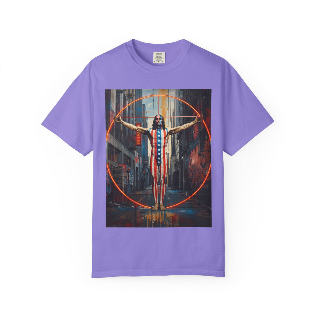 Patriotic Vitruvian Man - 250th Anniversary Celebration Indie Art - Unisex T-Shirt