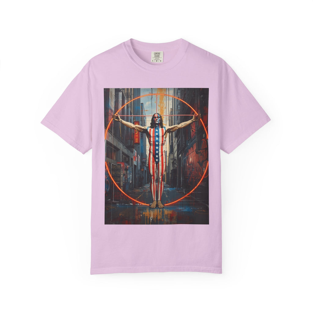 Patriotic Vitruvian Man - 250th Anniversary Celebration Indie Art - Unisex T-Shirt