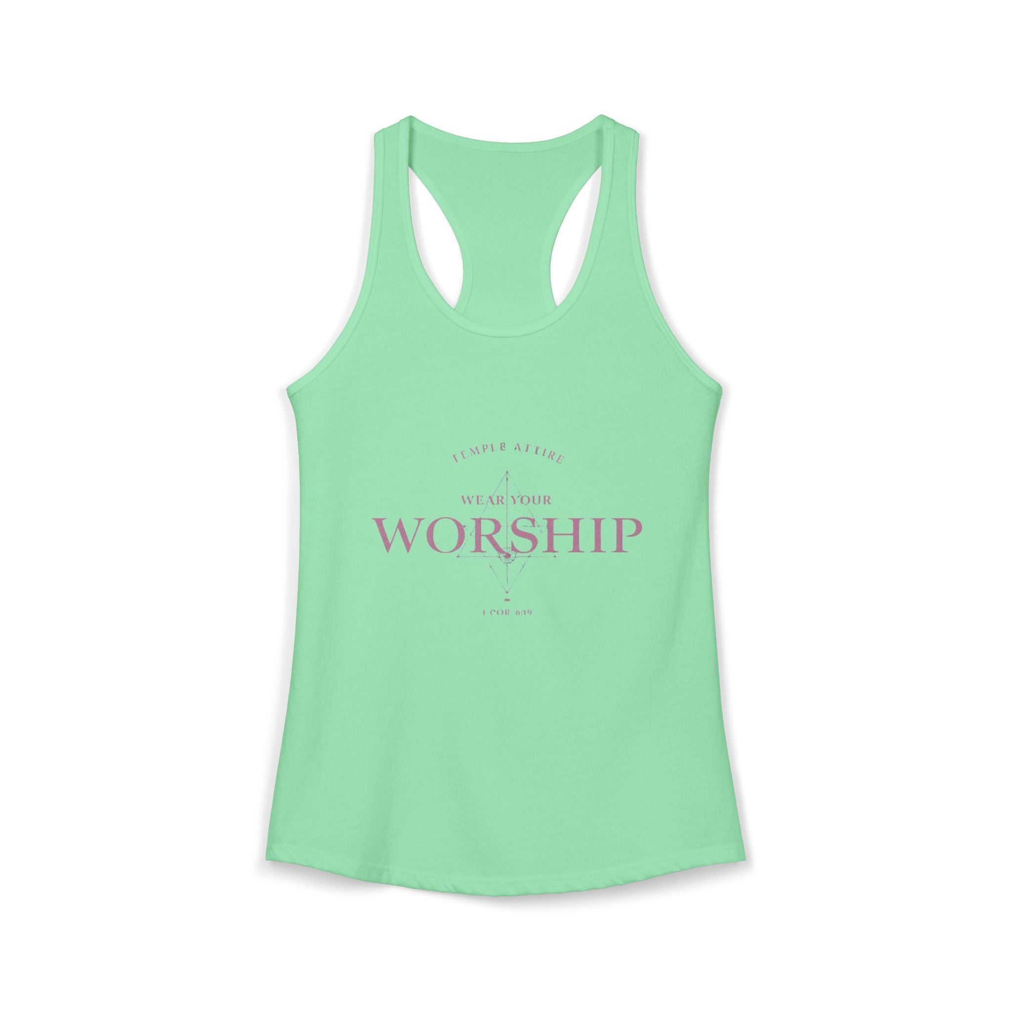 Women's Ideal Racerback Tank - "Wear Your Worship" Faith Tee