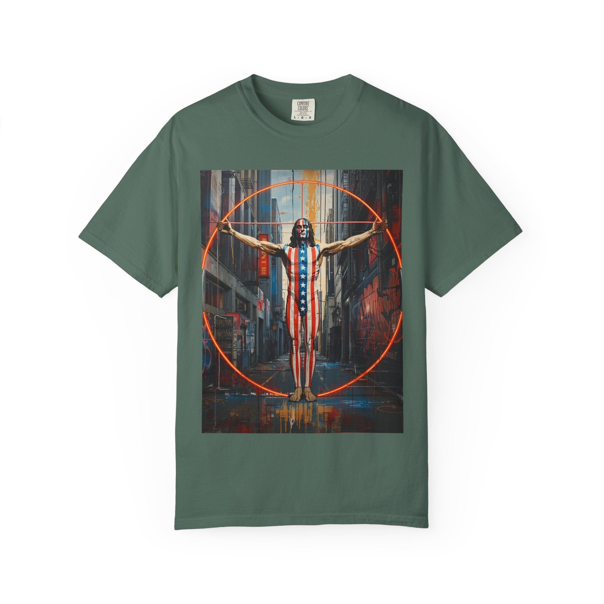 Patriotic Vitruvian Man - 250th Anniversary Celebration Indie Art - Unisex T-Shirt