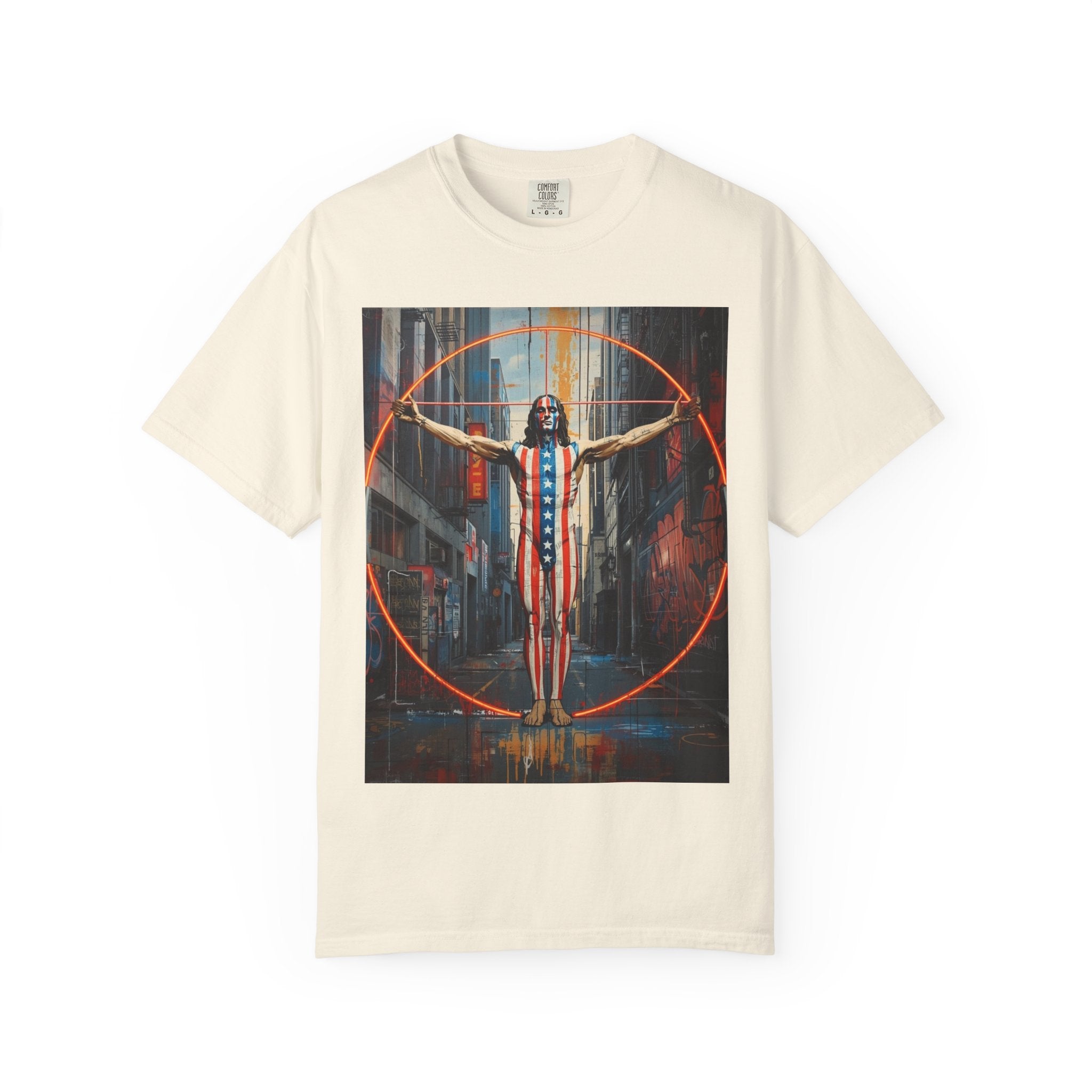 Patriotic Vitruvian Man - 250th Anniversary Celebration Indie Art - Unisex T-Shirt