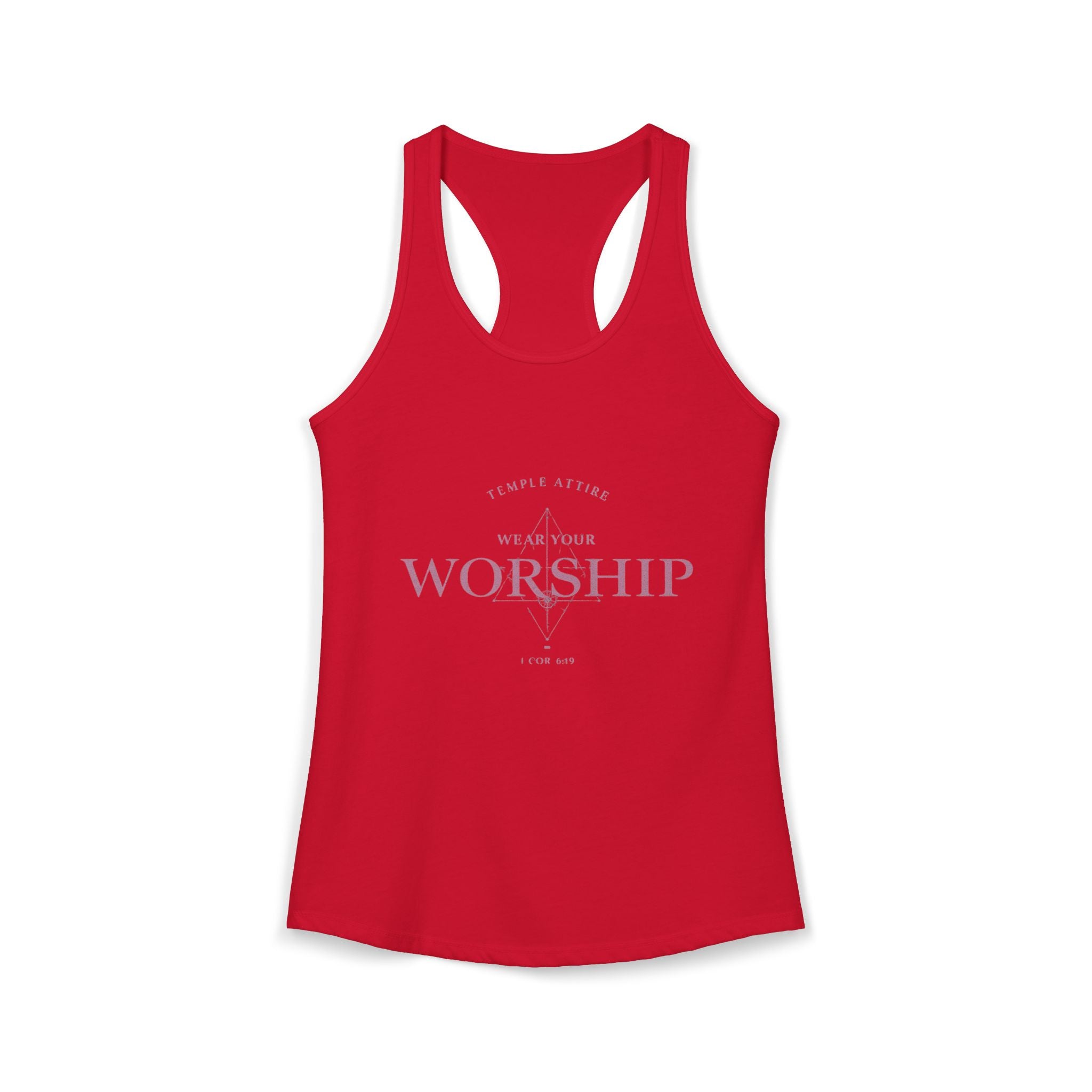 Women's Ideal Racerback Tank - "Wear Your Worship" Faith Tee