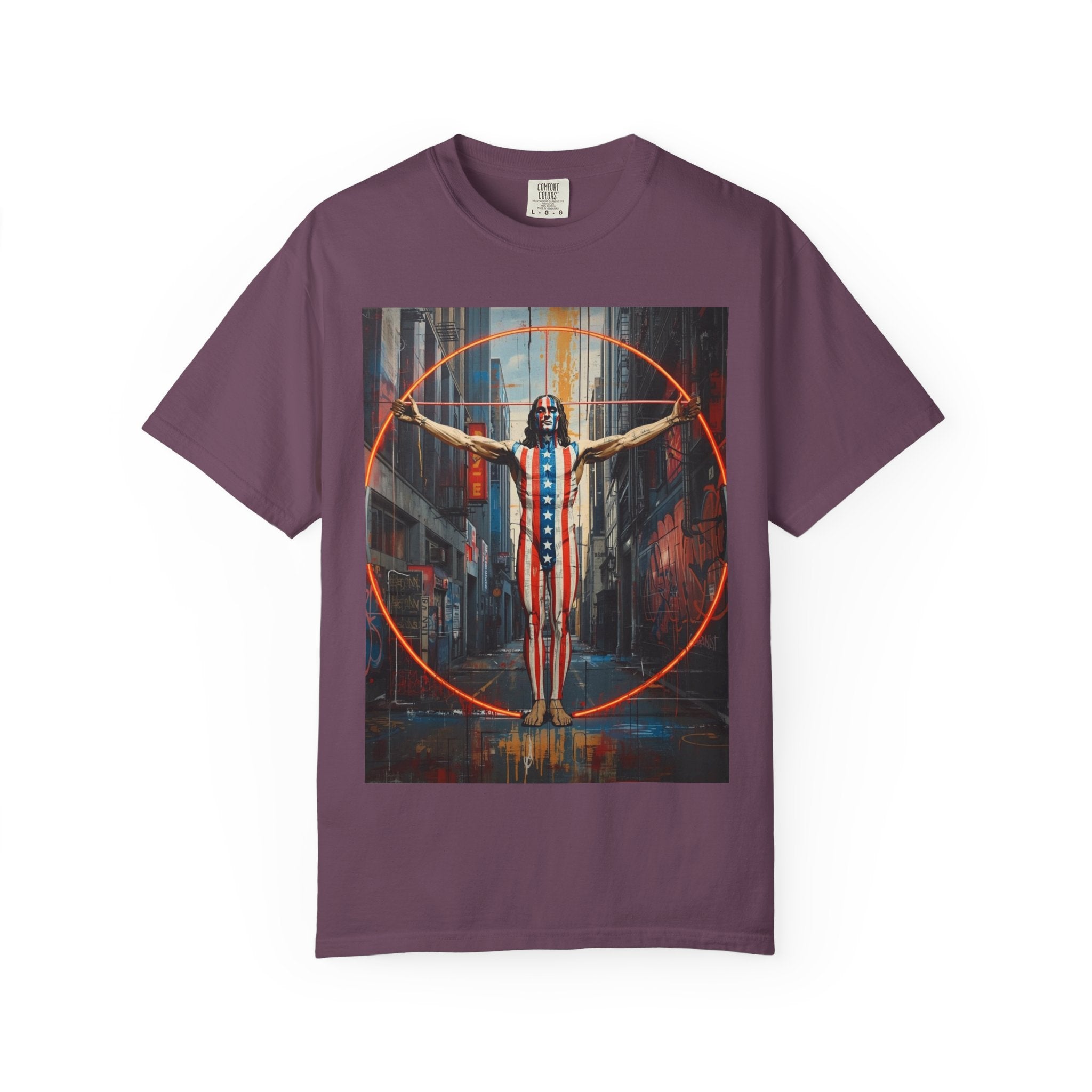 Patriotic Vitruvian Man - 250th Anniversary Celebration Indie Art - Unisex T-Shirt