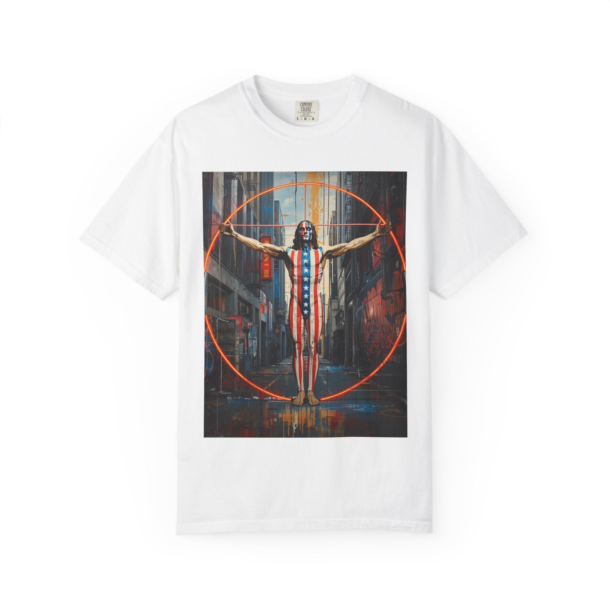 Patriotic Vitruvian Man - 250th Anniversary Celebration Indie Art - Unisex T-Shirt