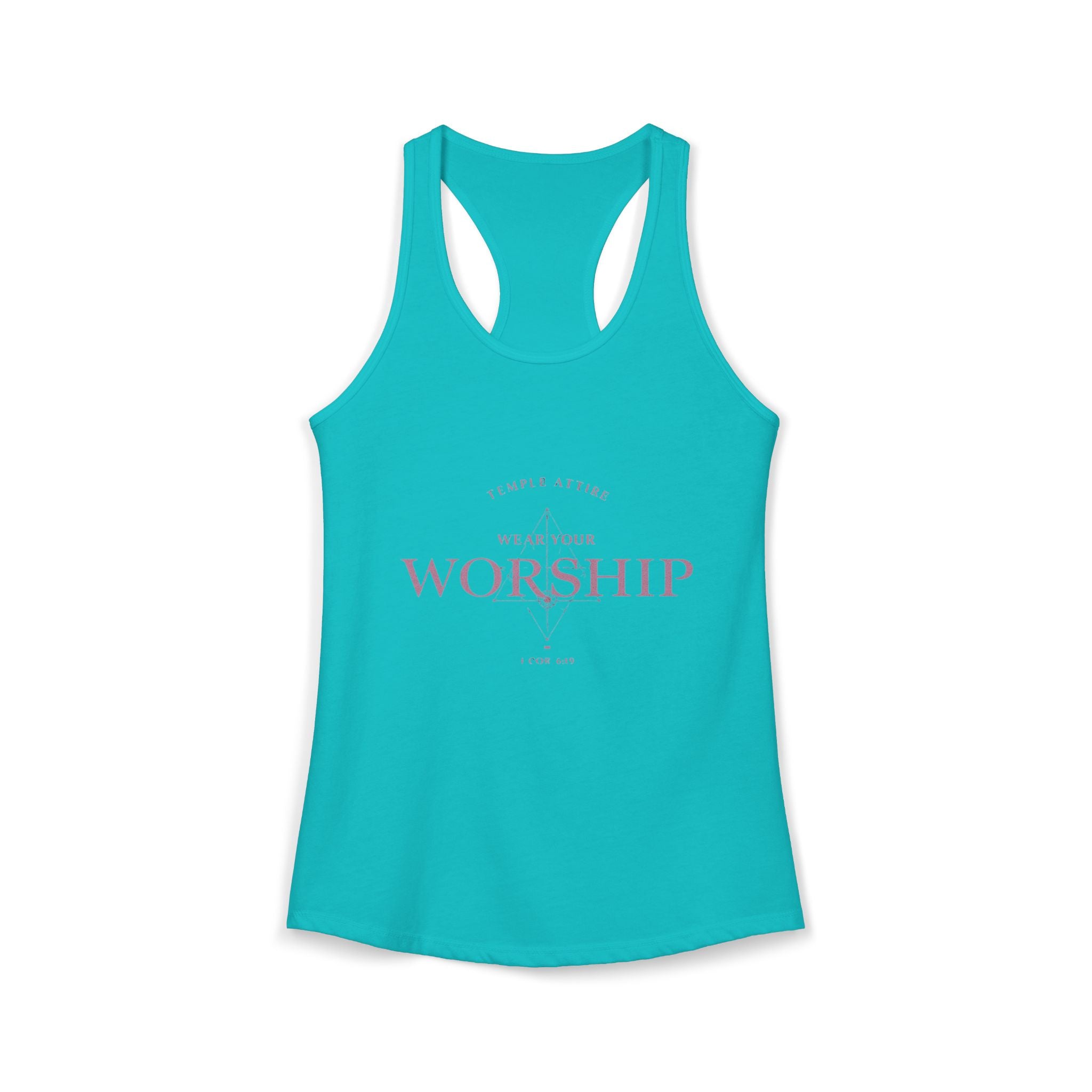 Women's Ideal Racerback Tank - "Wear Your Worship" Faith Tee