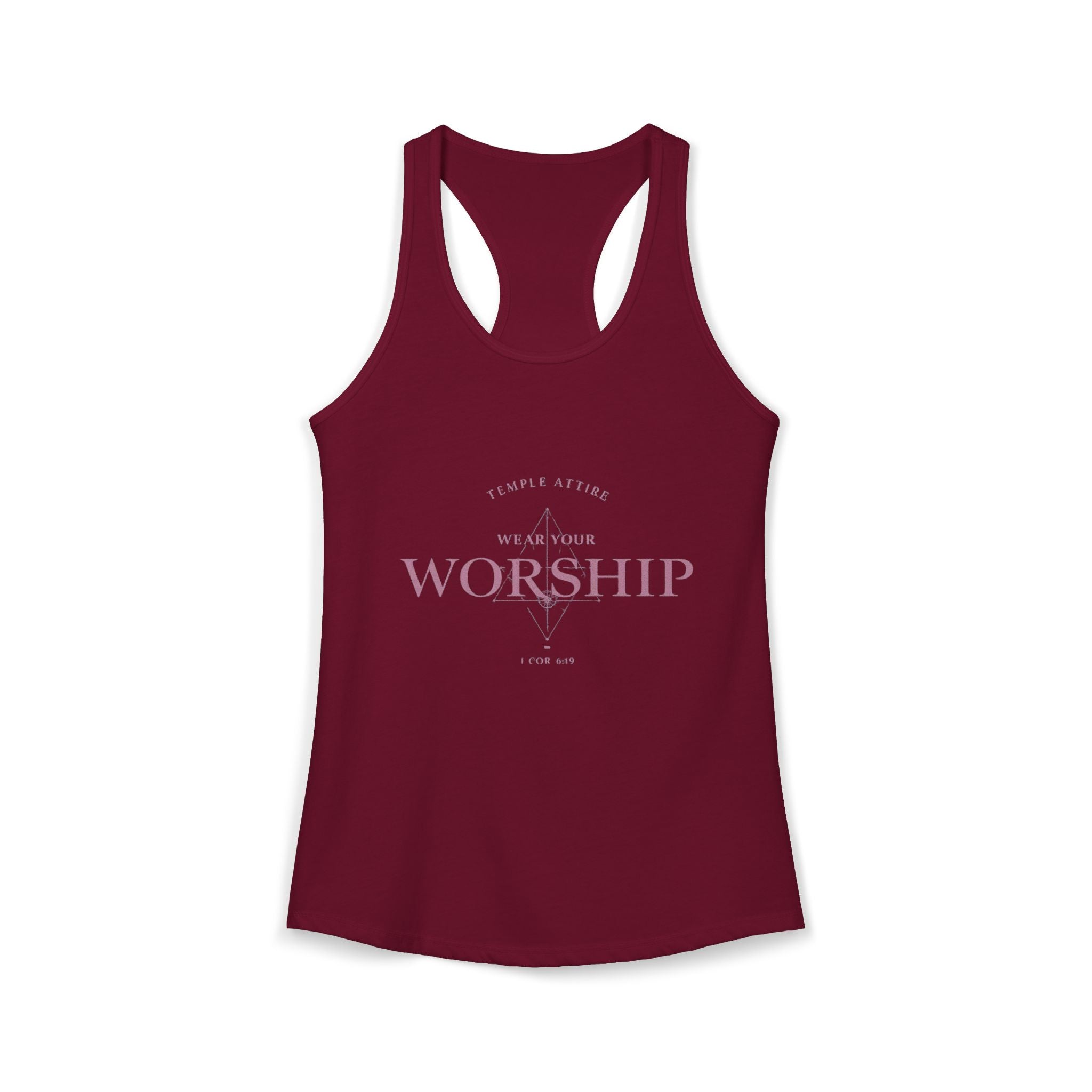 Women's Ideal Racerback Tank - "Wear Your Worship" Faith Tee