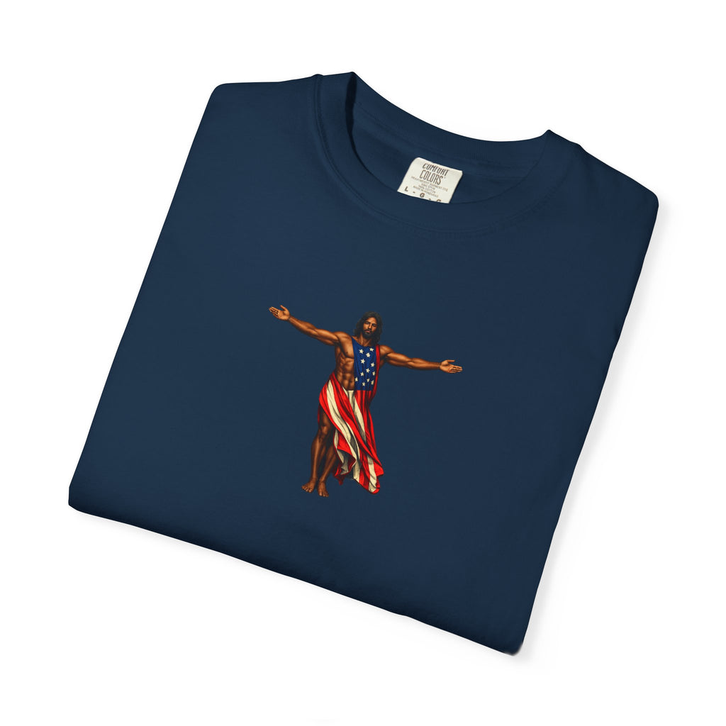 Jesus Patriotic Fitness Inspired - America's 250th Anniversary Unisex Garment-Dyed T-shirt