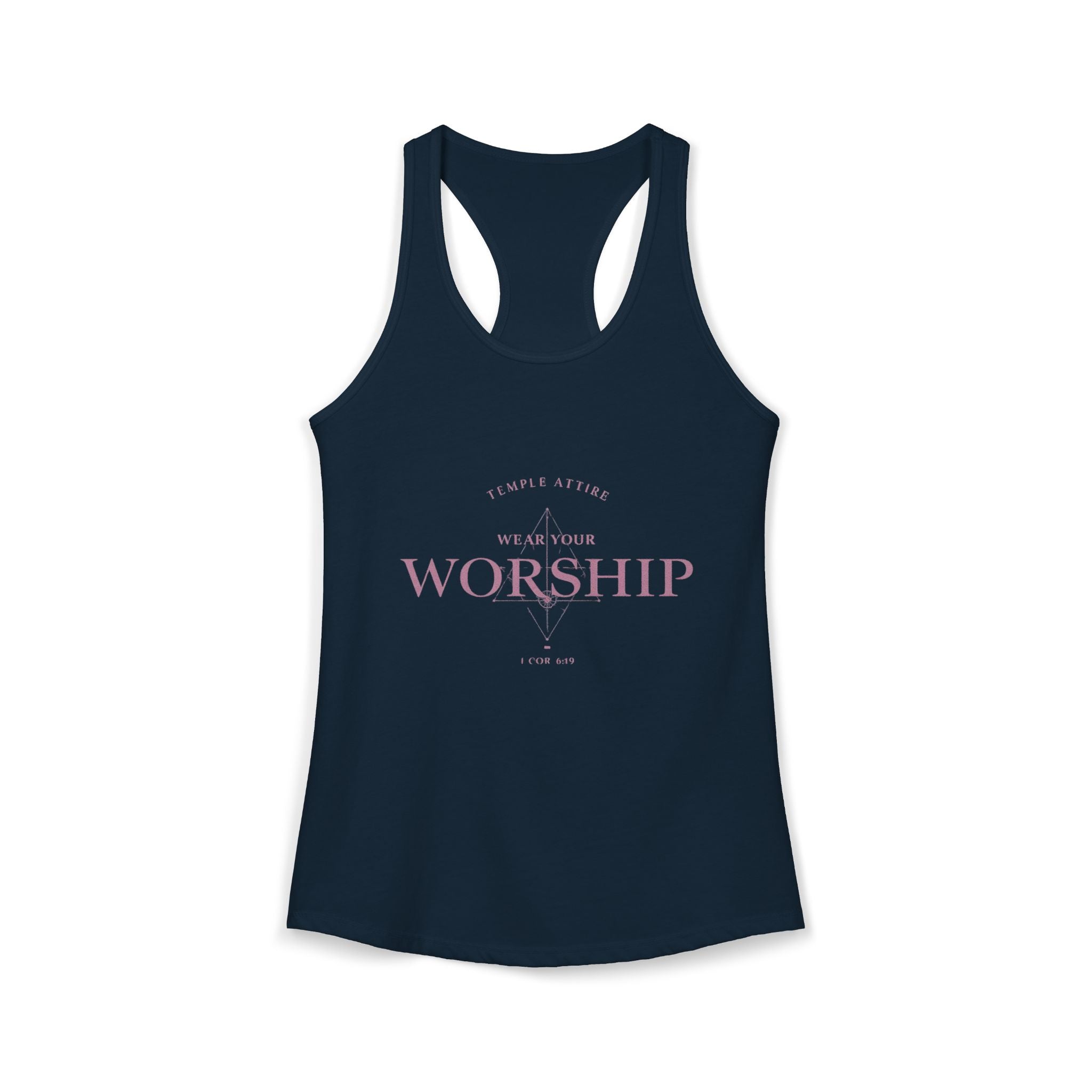 Women's Ideal Racerback Tank - "Wear Your Worship" Faith Tee