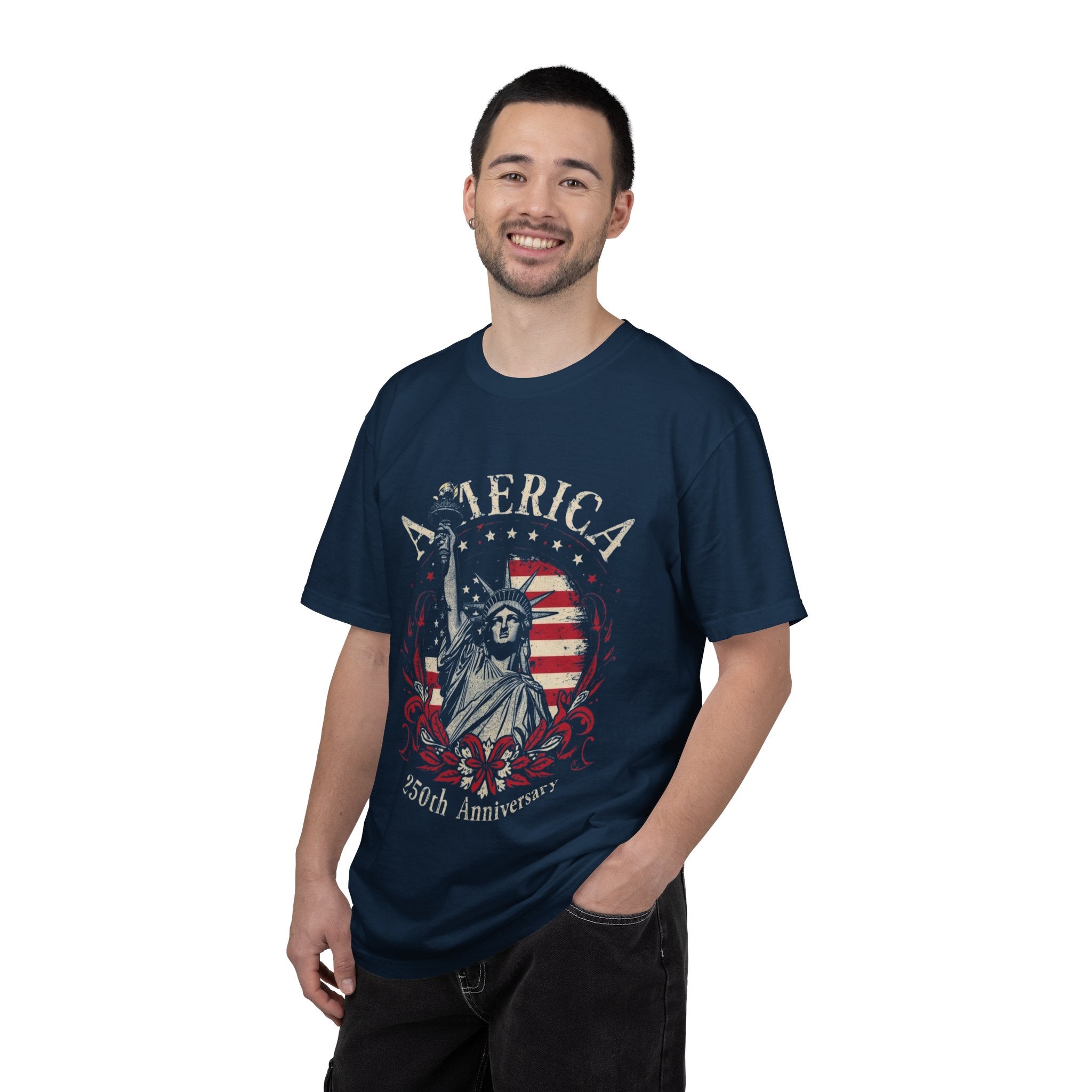 America 250th Anniversary T-Shirt — Statue of Liberty Patriotic Tee