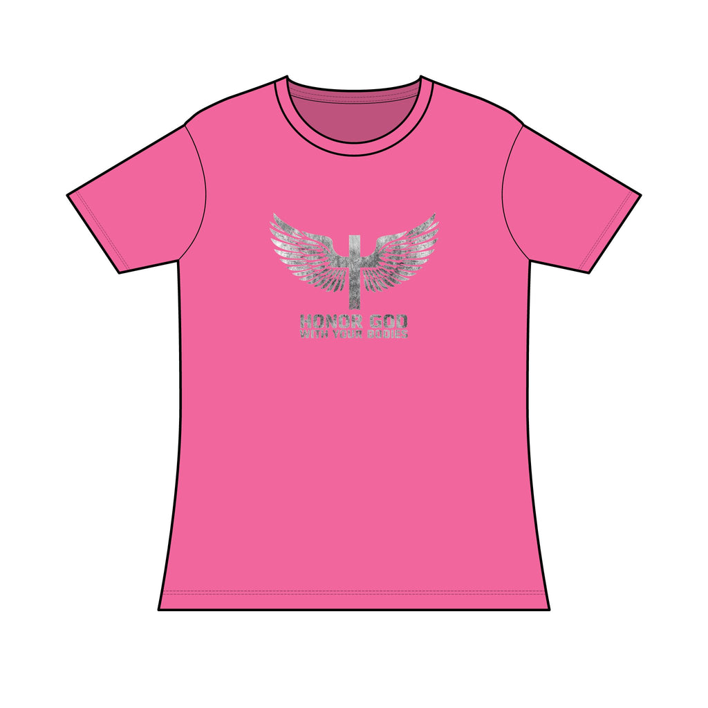 Women’s Tee – Honor God With Your Bodies Eagle Wings T‑Shirt