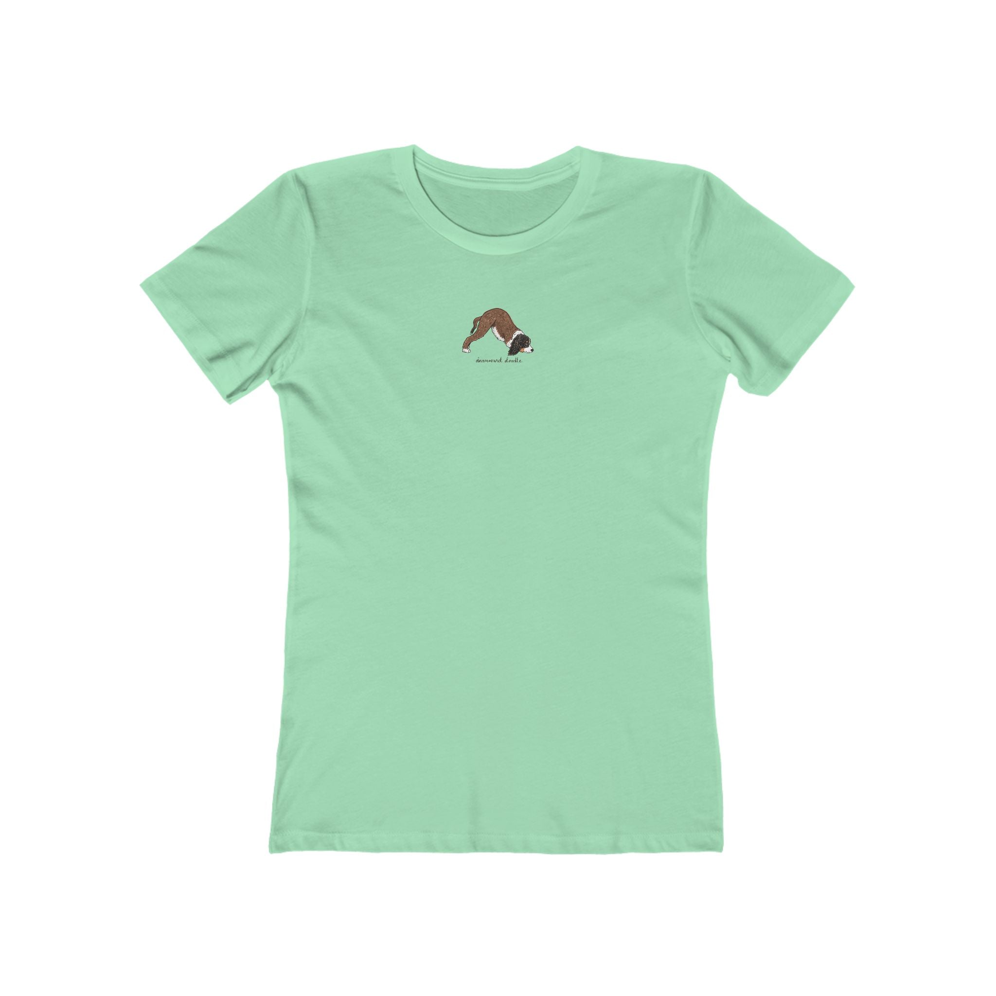 Downward Doodle Yoga Boyfriend Tee — Minimal Yoga Graphic T-Shirt