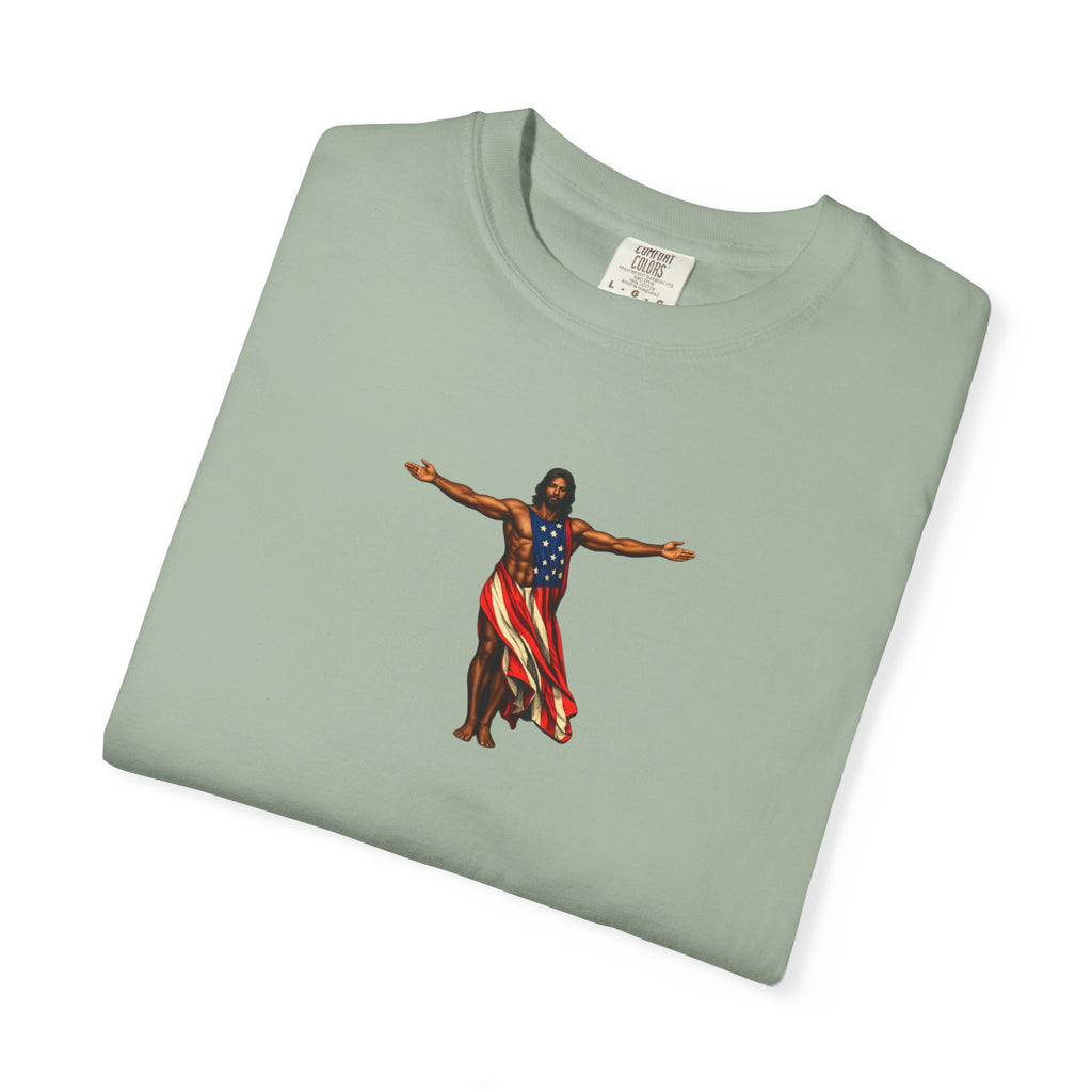 Jesus Patriotic Fitness Inspired - America's 250th Anniversary Unisex Garment-Dyed T-shirt