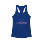 Women's Ideal Racerback Tank - "Wear Your Worship" Faith Tee