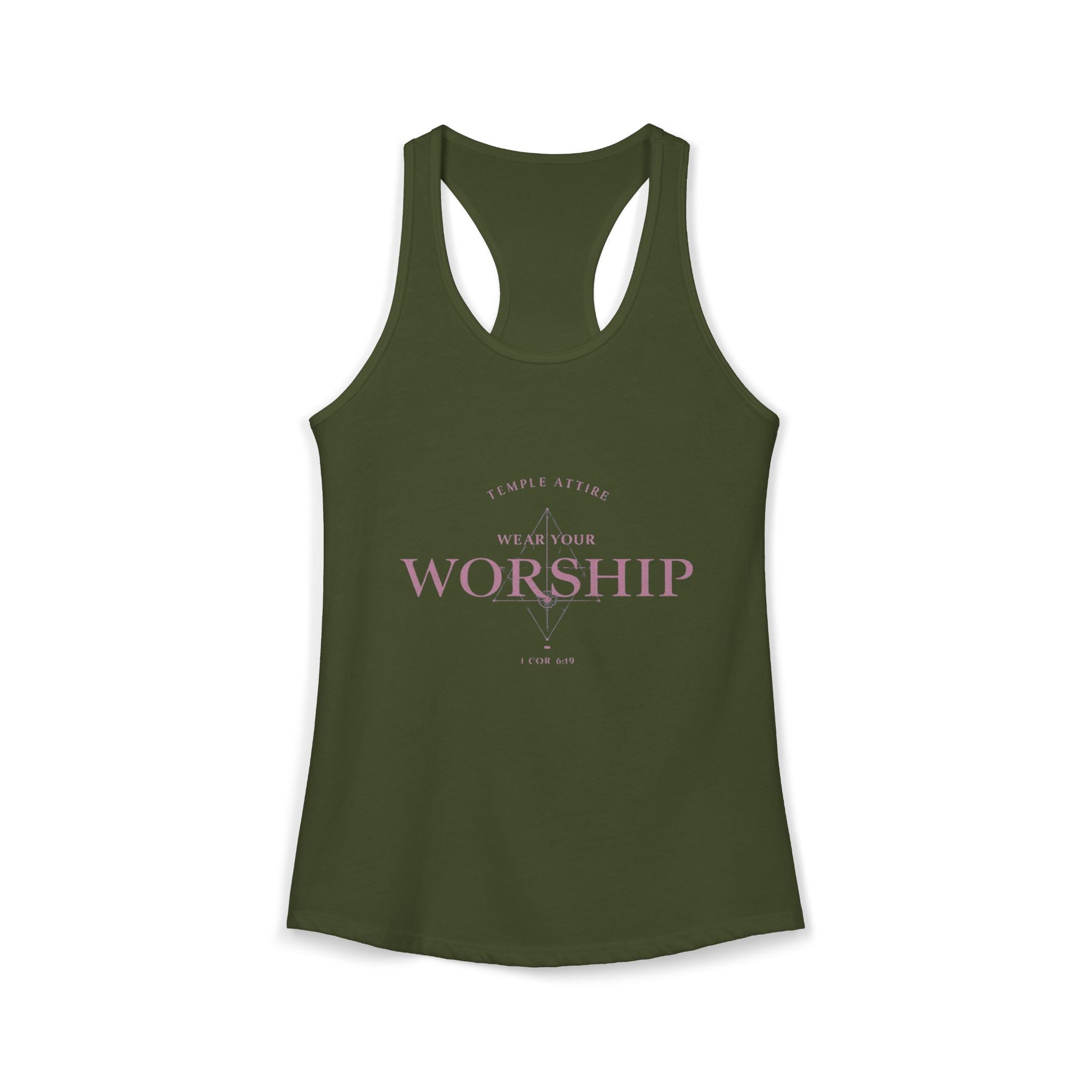 Women's Ideal Racerback Tank - "Wear Your Worship" Faith Tee