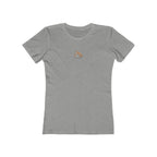 Downward Doodle Yoga Boyfriend Tee — Minimal Yoga Girl T‑Shirt