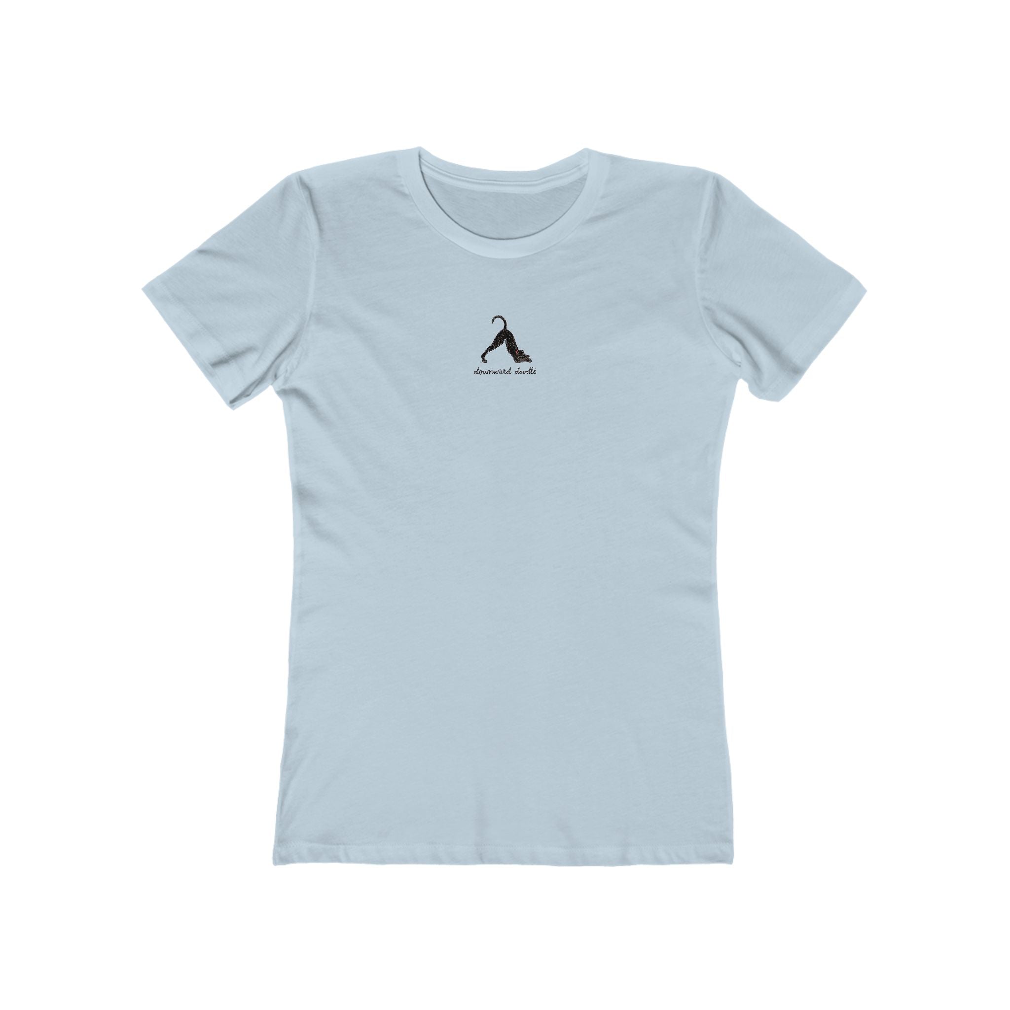 Downward Doodle Yoga Boyfriend Tee - Minimal Yoga Graphic T-Shirt