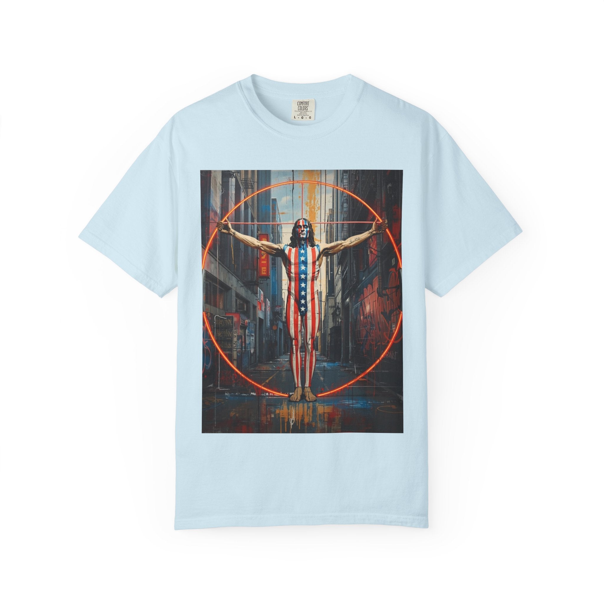 Patriotic Vitruvian Man - 250th Anniversary Celebration Indie Art - Unisex T-Shirt