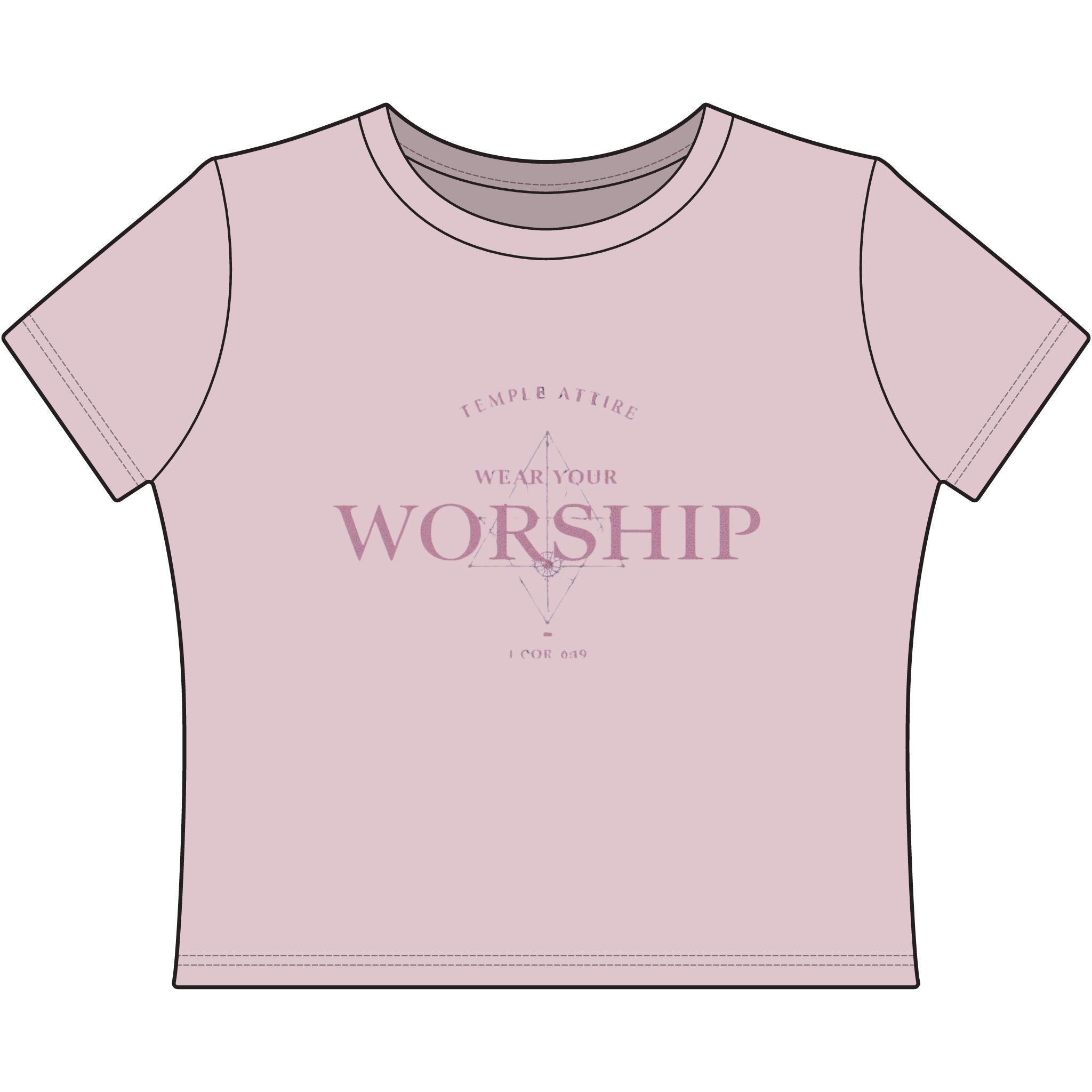 Wear Your Worship - 1 Cor 6:19 Women's Baby Tee