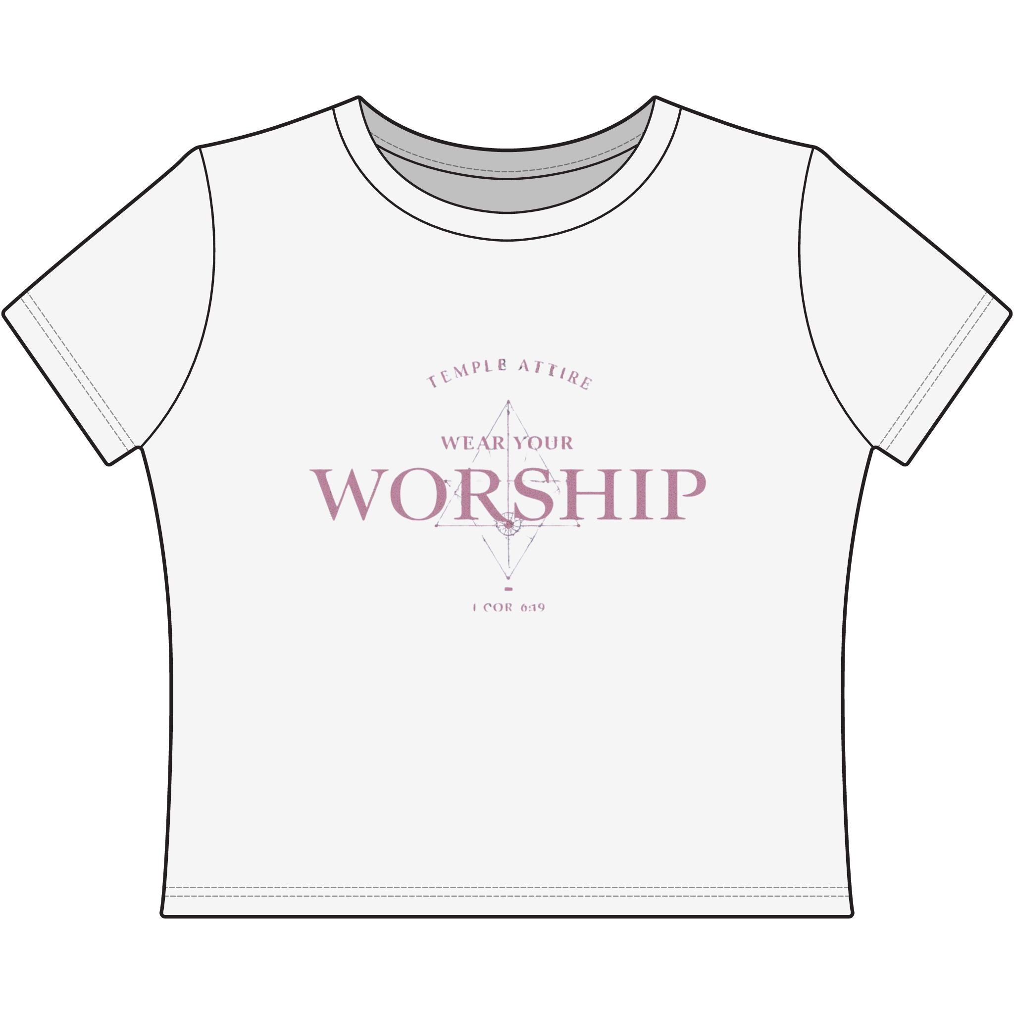 Wear Your Worship - 1 Cor 6:19 Women's Baby Tee